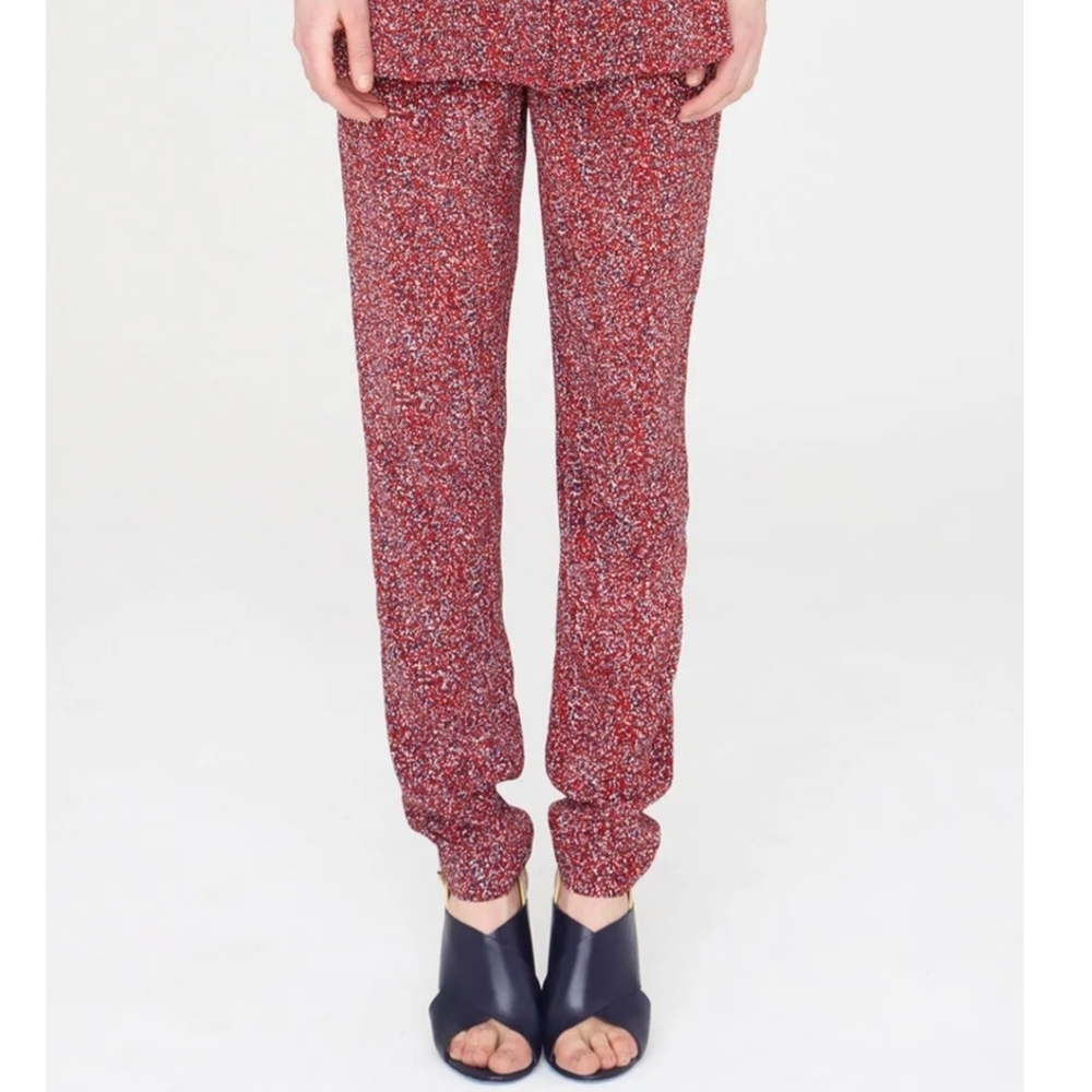 Apiece Apart Silk Printed Pull On Pant